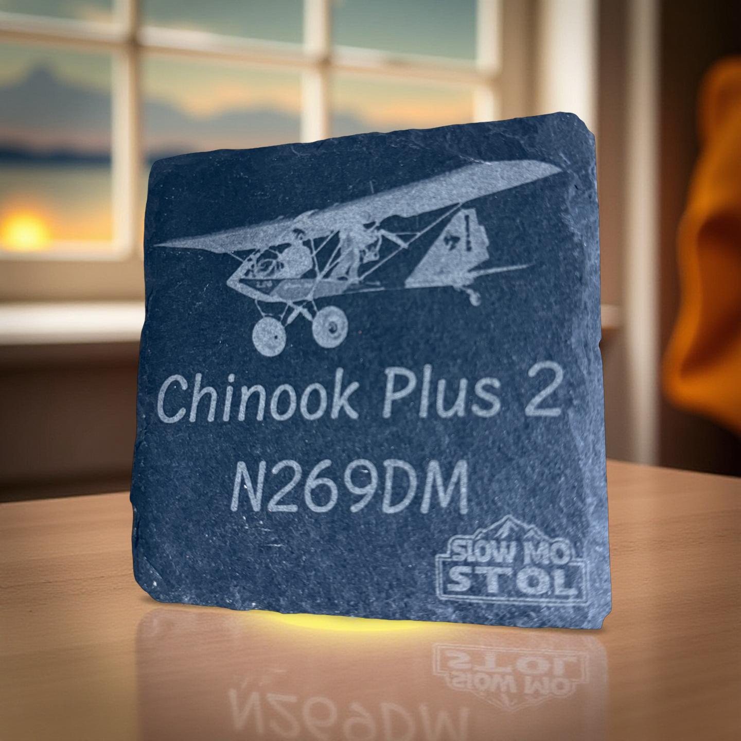 4 Stone Coaster Set with Custom Design