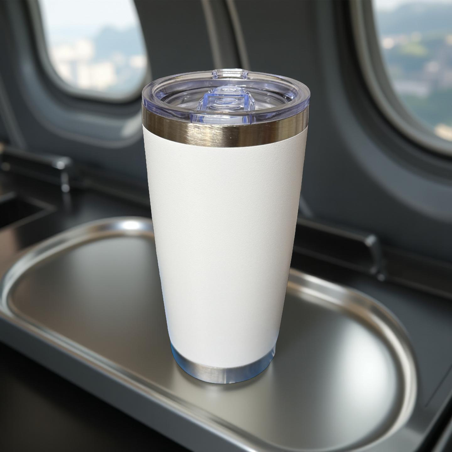 20oz Stainless Steel Coffee Mug with Custom Design.